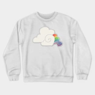 Watercolor Rainbow Cloud Crewneck Sweatshirt